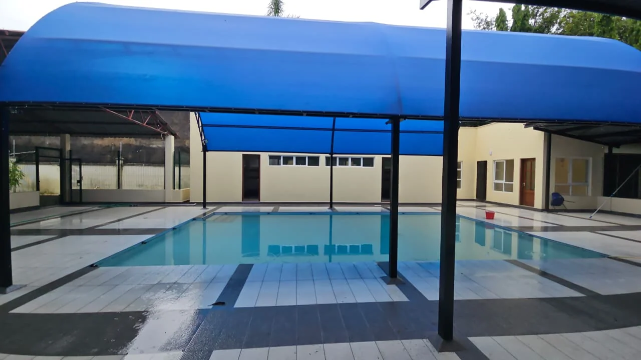 Pool and blue canopy project